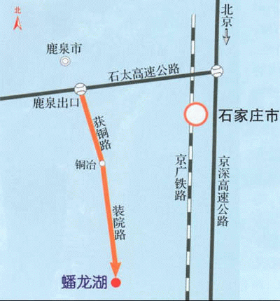 “石門水都”蟠龍湖路線圖