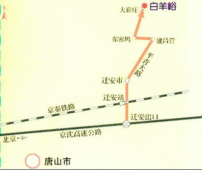 白羊峪路線圖