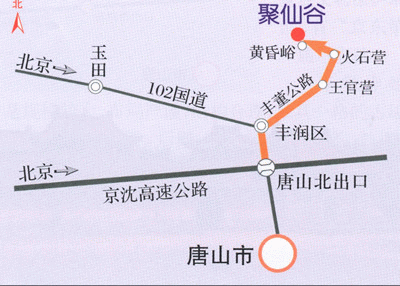 聚仙谷路線圖