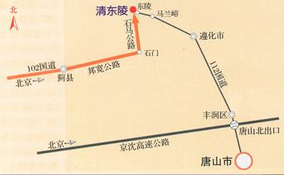 清東陵路線圖