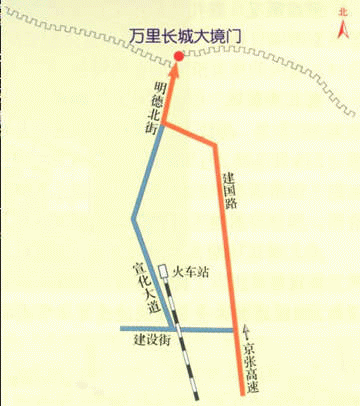 萬里長城大境門路線圖